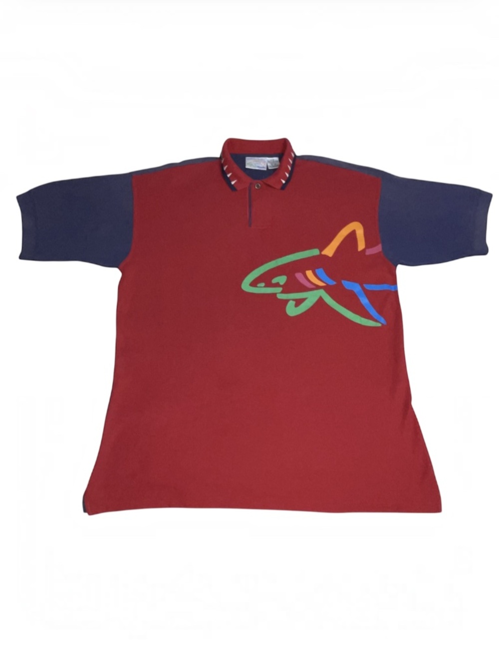 VTG Reebok Greg Norman Polo Collection Big Shark Shootout Shirt Golf Large Red